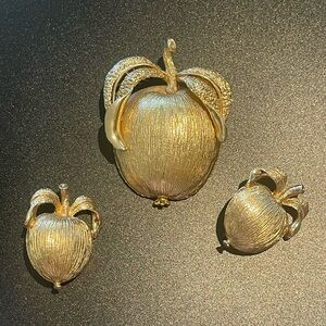 Sarah Coventry Gold Brooch Set